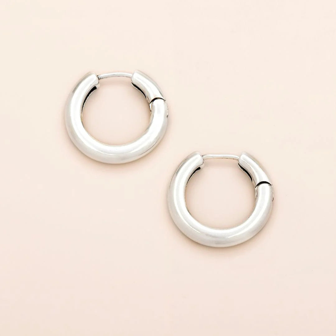 Medium Stellar Hoop/Sterling Silver