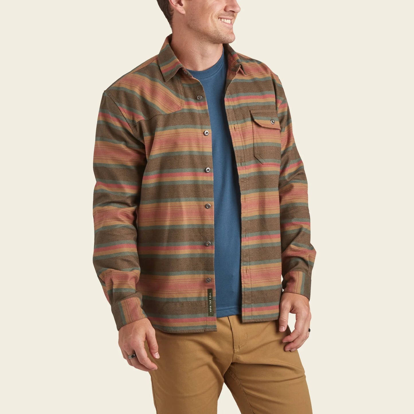 Harker's Flannel - Pathway Stripe - Sundown