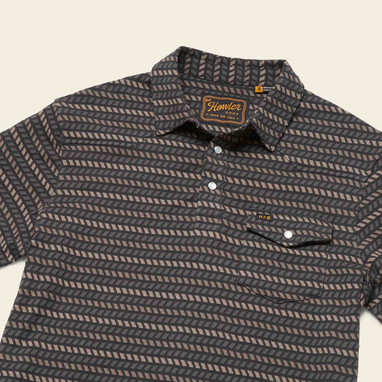 Ranchero Jacquard Polo: Illusion Jacquard - Antique Black