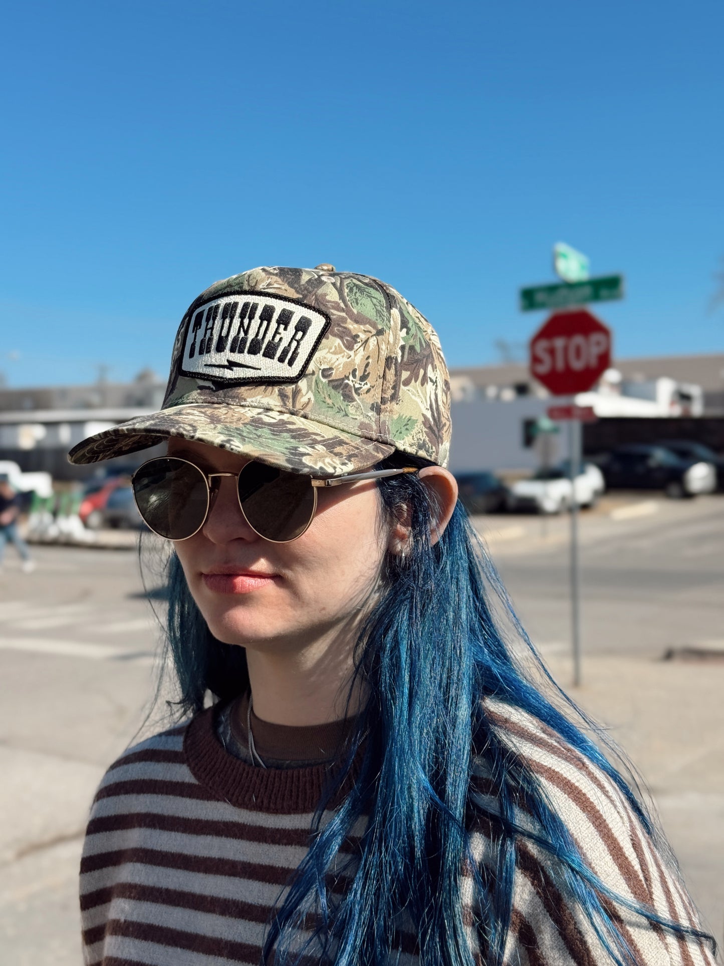 Thunder Bolt Camo Hat - Black