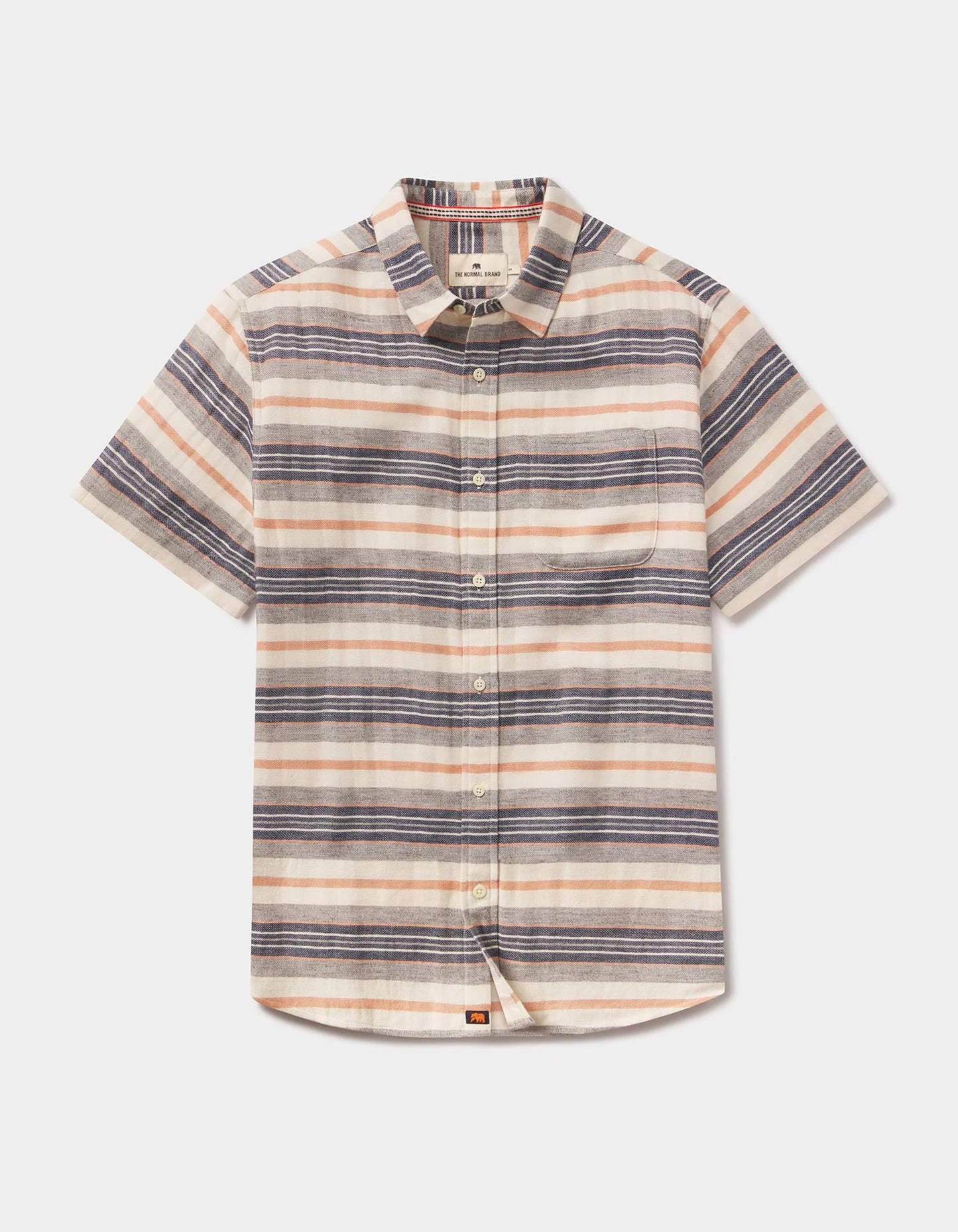 Freshwater Button Up Shirt - Adobe Rose Stripe
