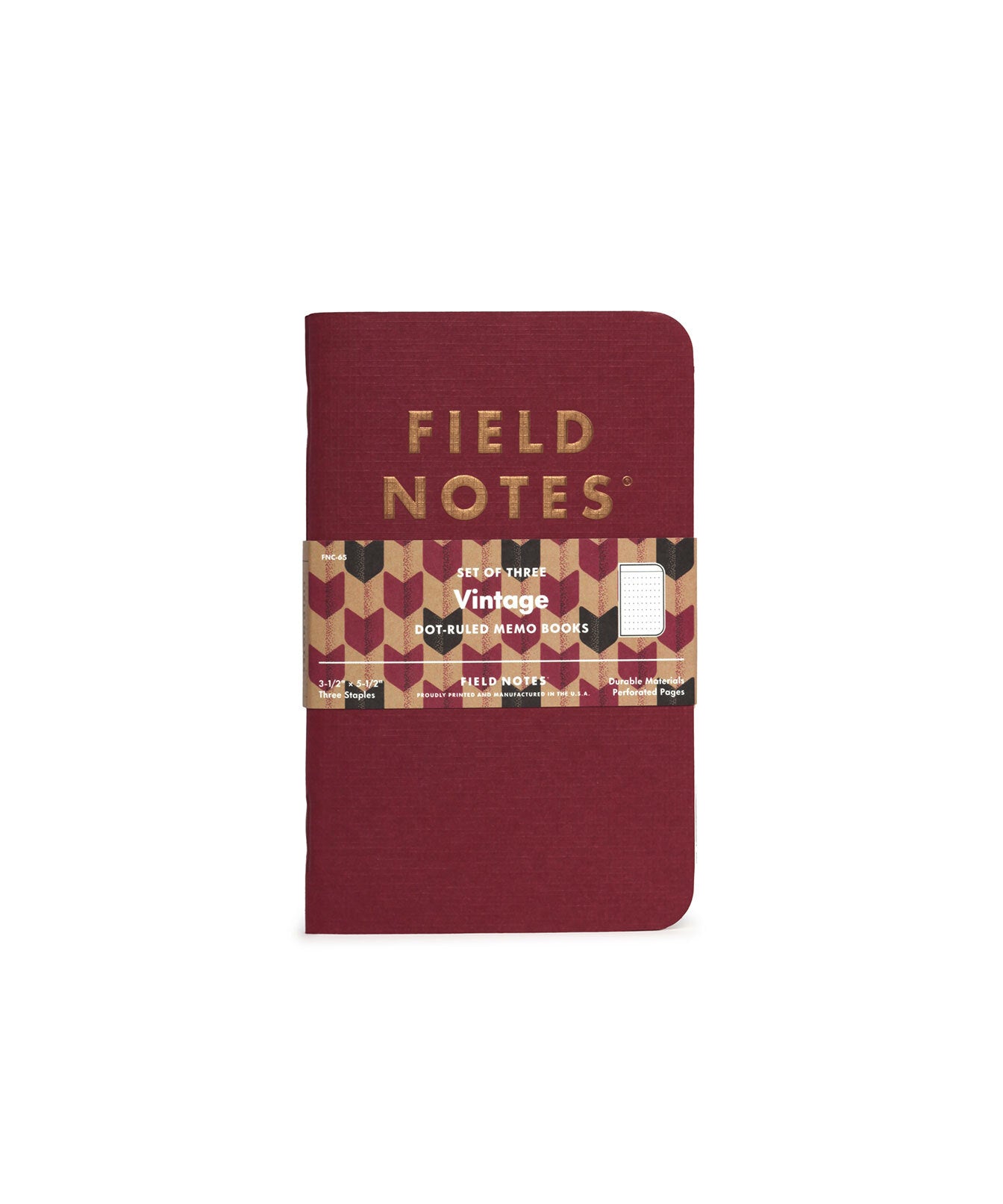 Vintage Dot-Ruled Memo Books - Set of 3