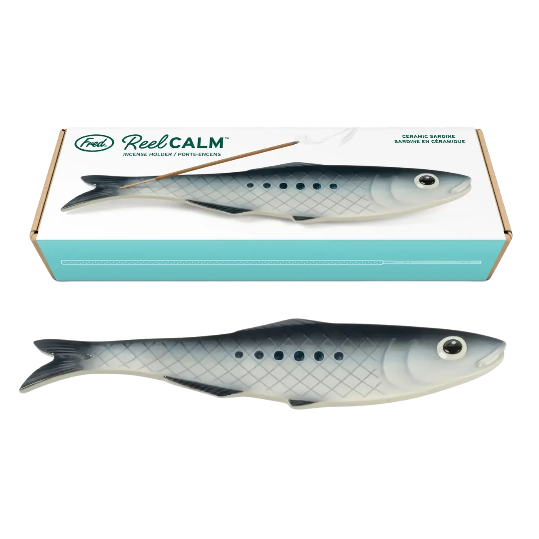 Reel Calm Ceramic Incense Holder, Sardine Fish