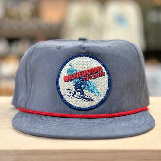 Oklahoma Ski Club Rope Hat - Grey/Red