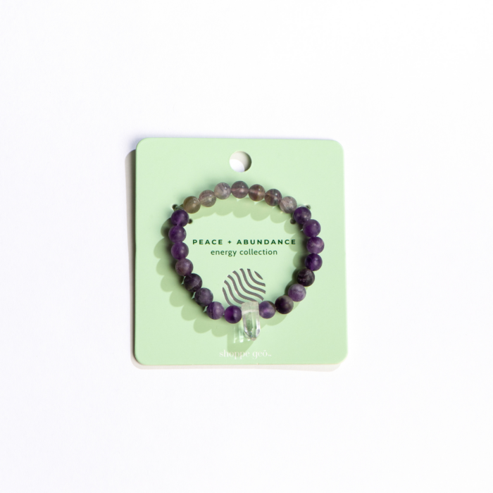 Peace + Abundance Crystal Bead Bracelet