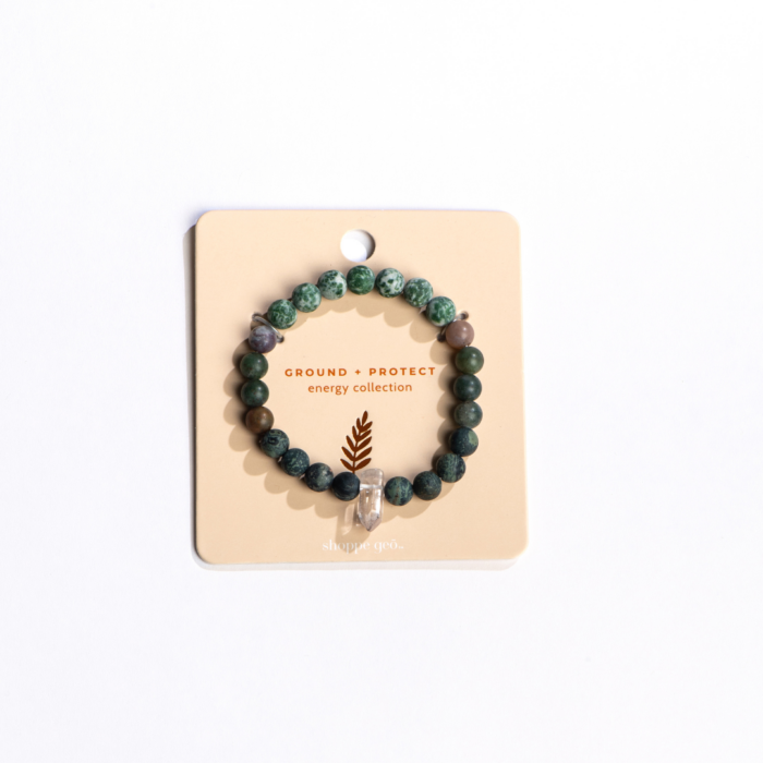 Ground + Protect Crystal Bead Bracelet