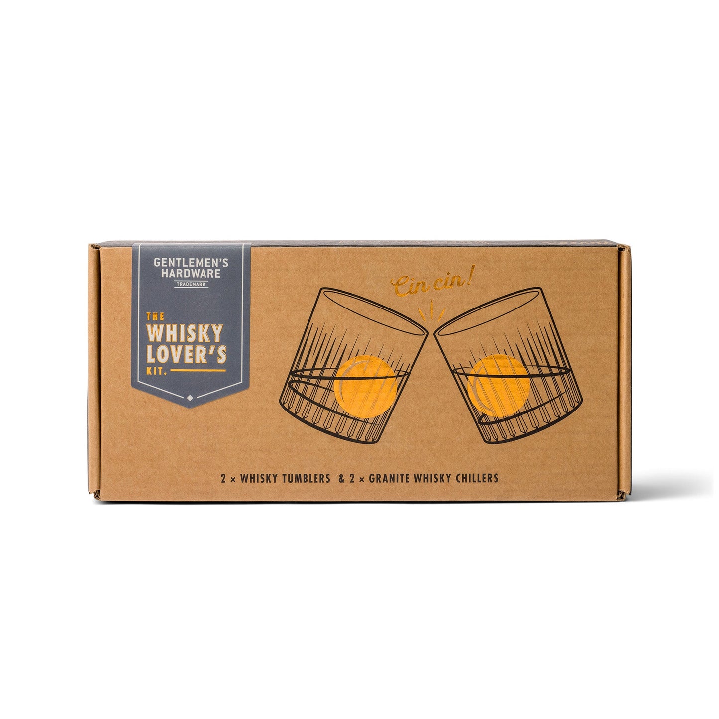 Cocktail Tumbler + Whiskey Stone Set