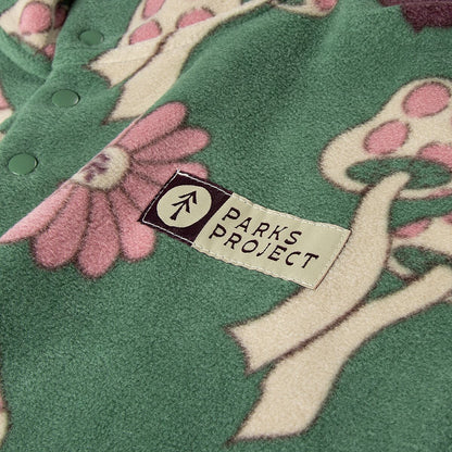 Power To The Parks Shrooms Trail Fleece - Green/Purple