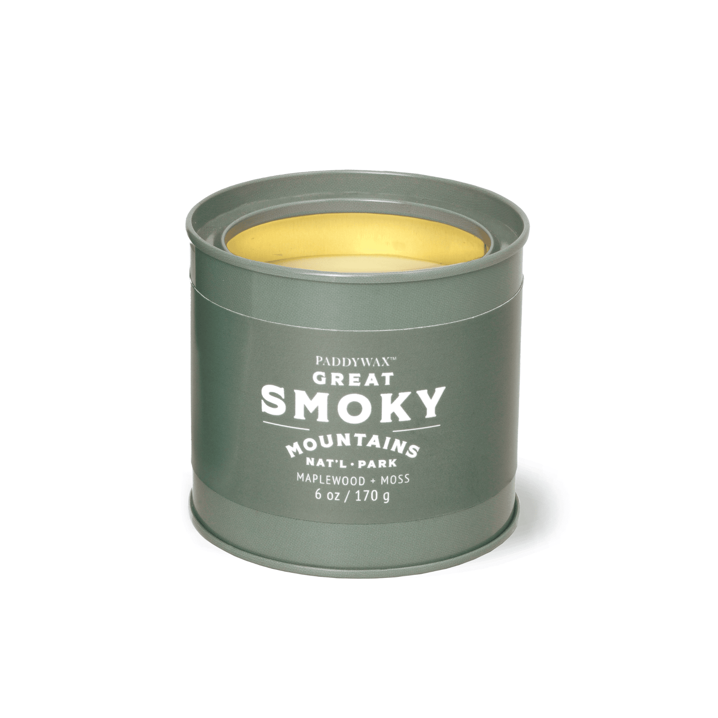 Final Sale - Parks 6oz Great Smokey Mountains Green Glossy Tin