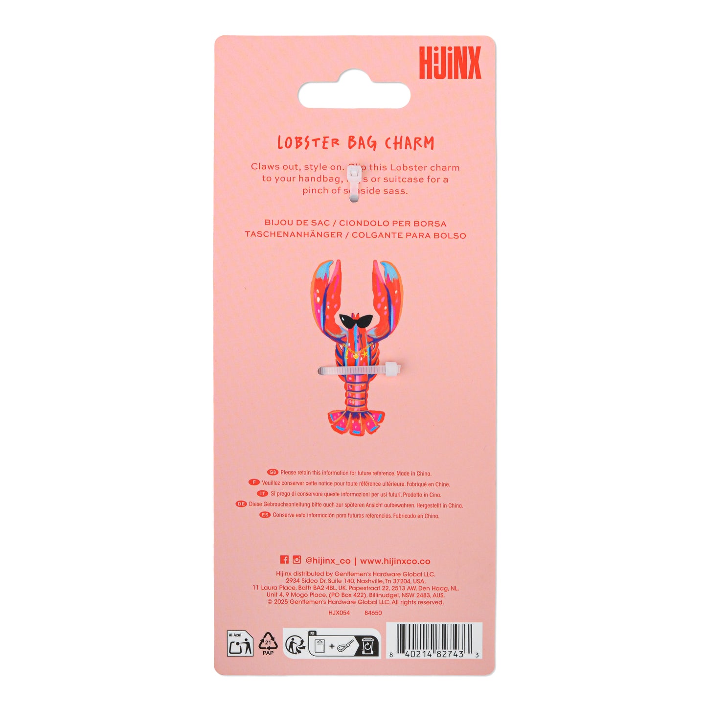 Bag Charm - Lobster