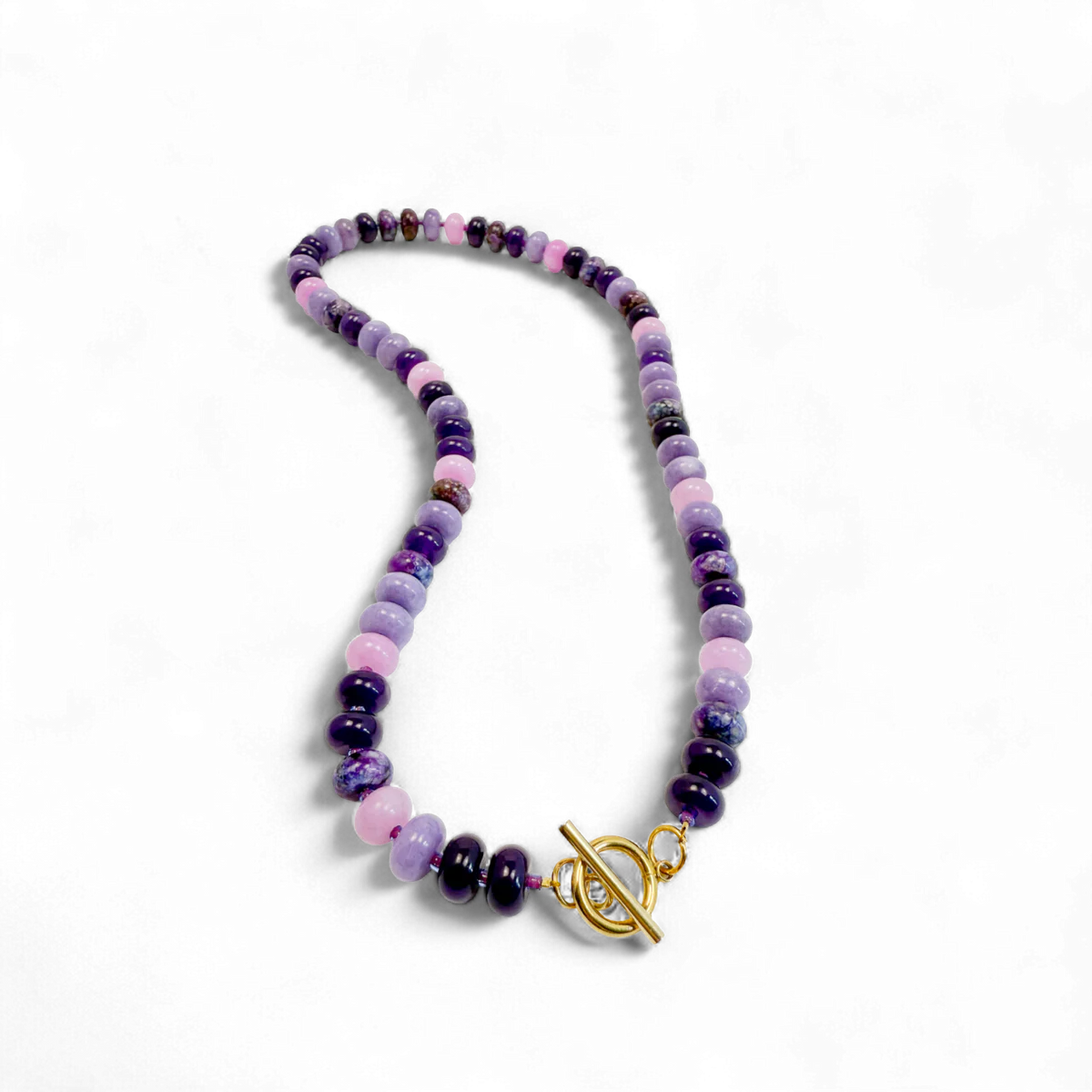 Bold Stone Necklace - Lavender Haze