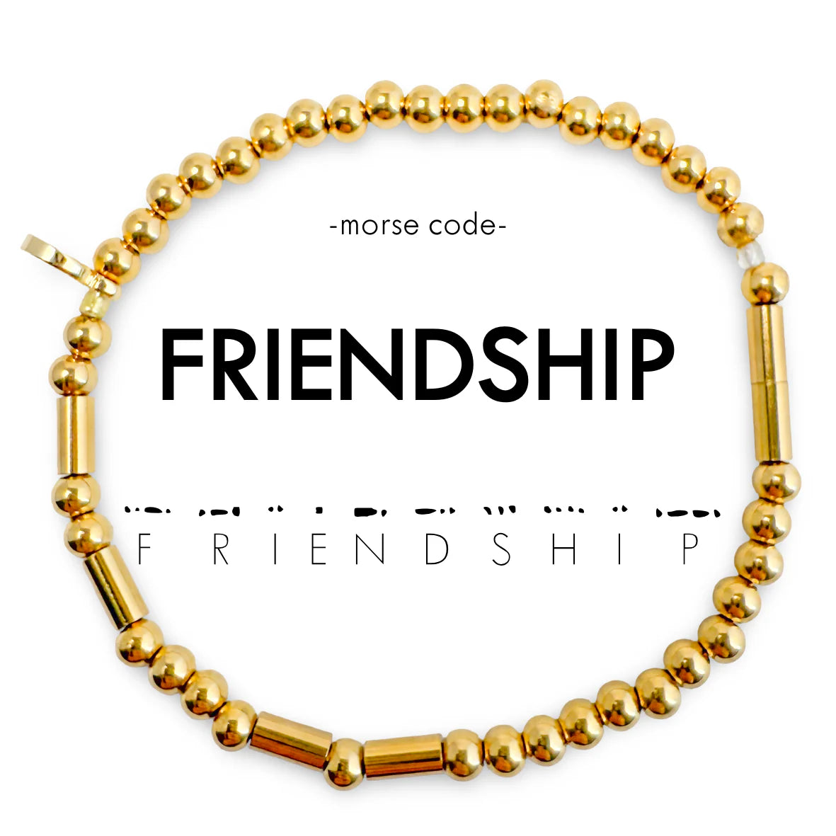 Morse Code Gold Bracelet - Friendship