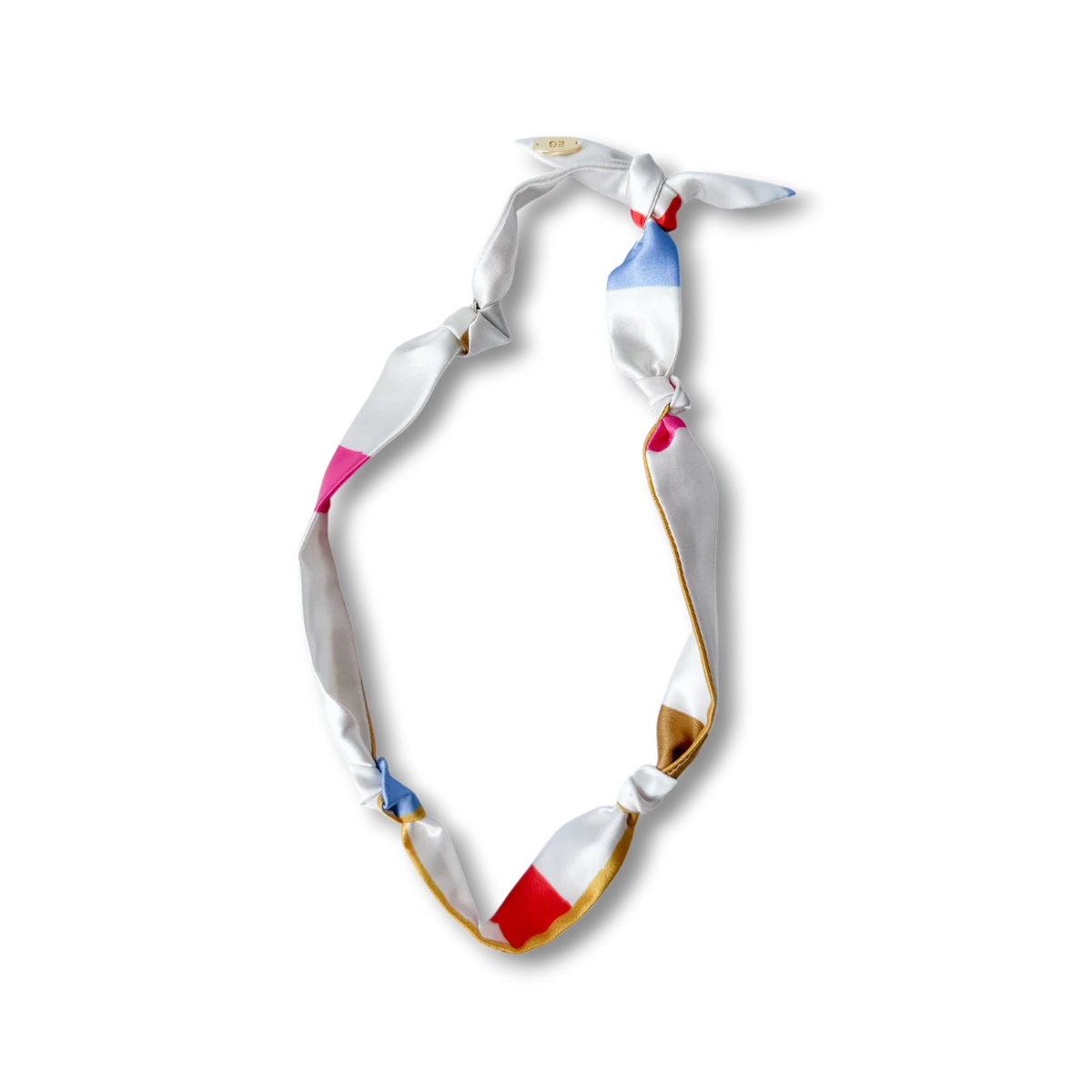 Silk Scarf Necklace - Bold Plaid