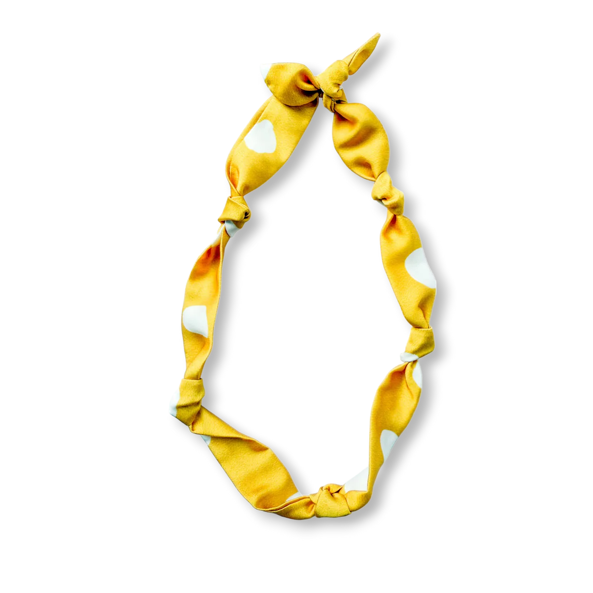 Silk Scarf Necklace - Swiss Dot