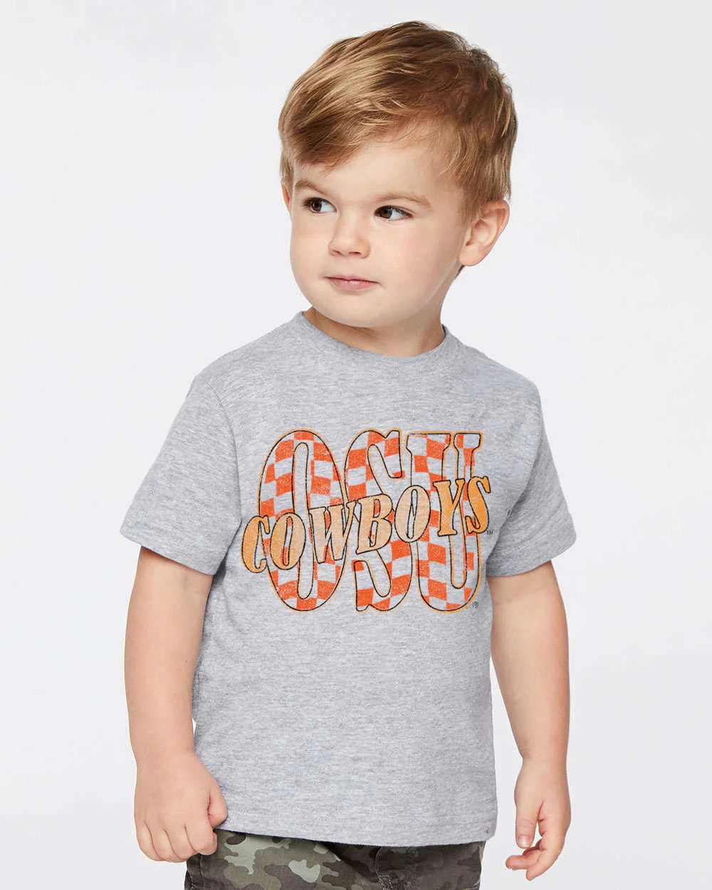 Kid's OSU Twisted Check - Grey