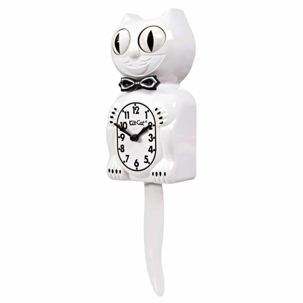 White Kit Cat Klock