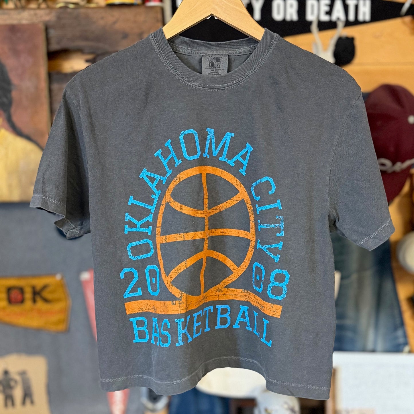 Cropped OKC Arch Tee - Pepper