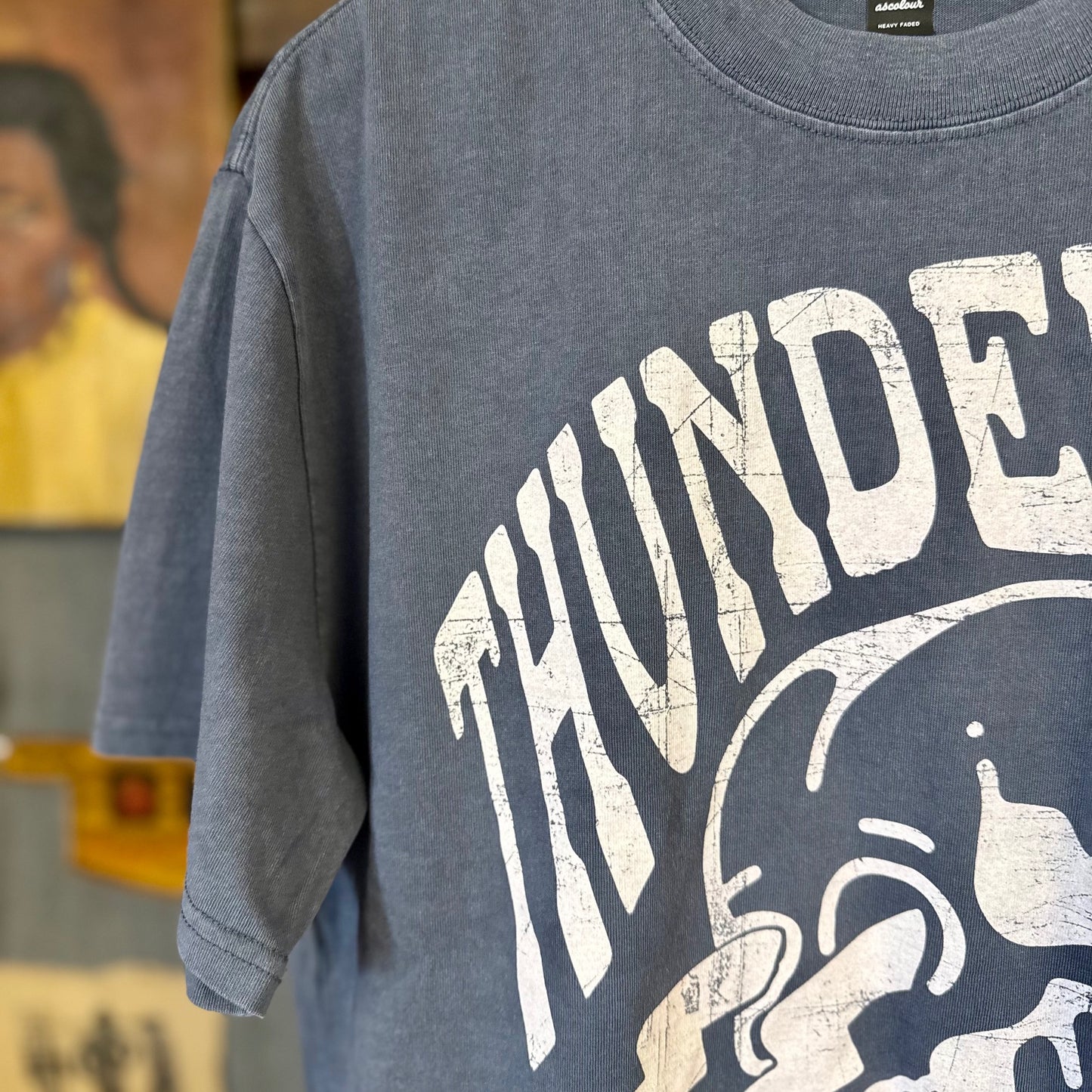 Thunder Skull Tee - Faded Indigo