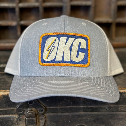 OKC Bolt Patch Trucker - Grey/White