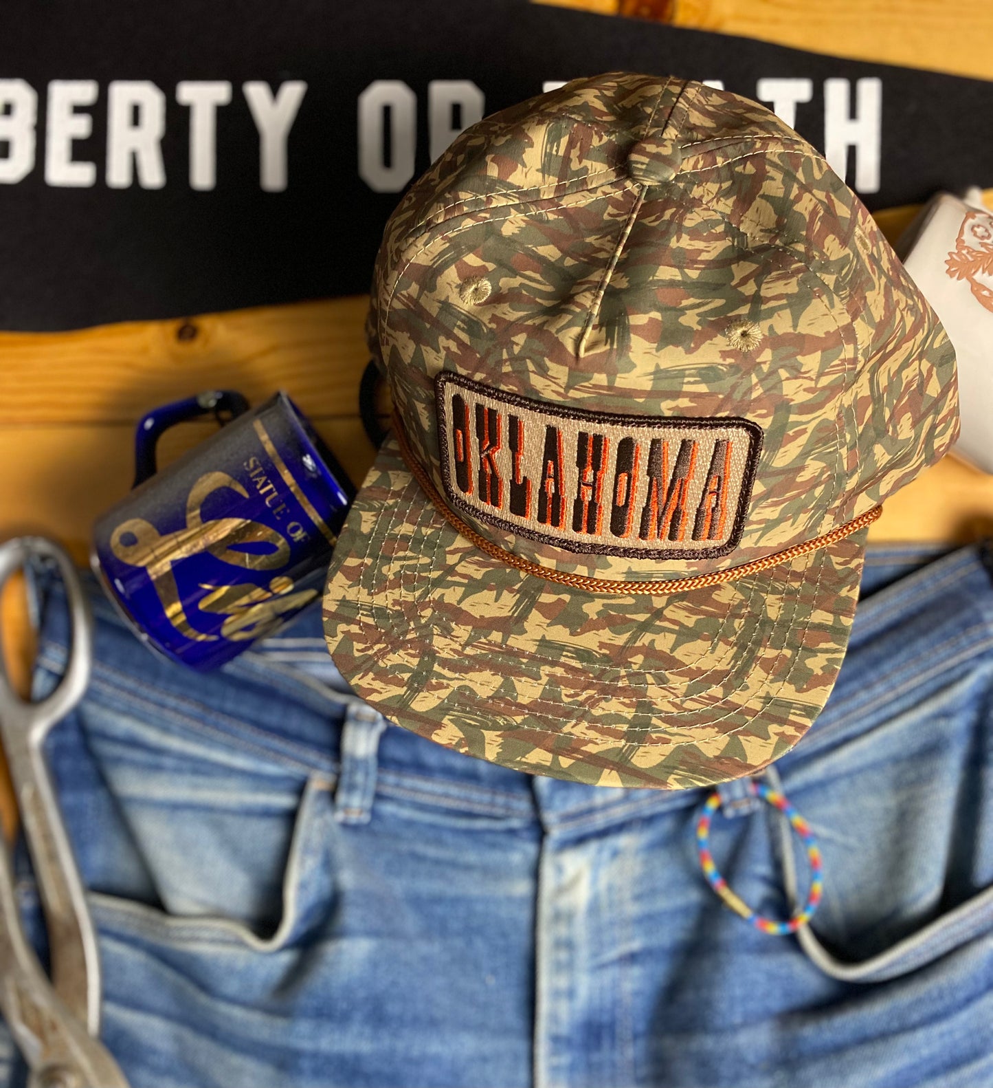 Oklahoma Western Type - Camo Rope Hat