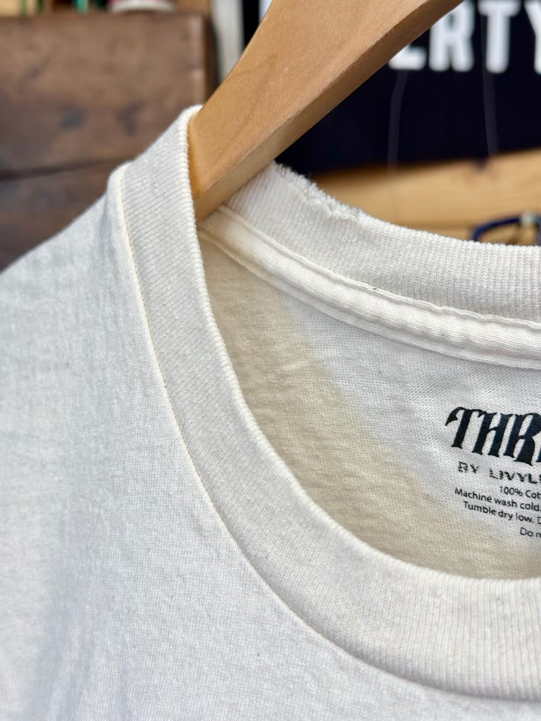 OKC Patch Thrifted Tee - Off White