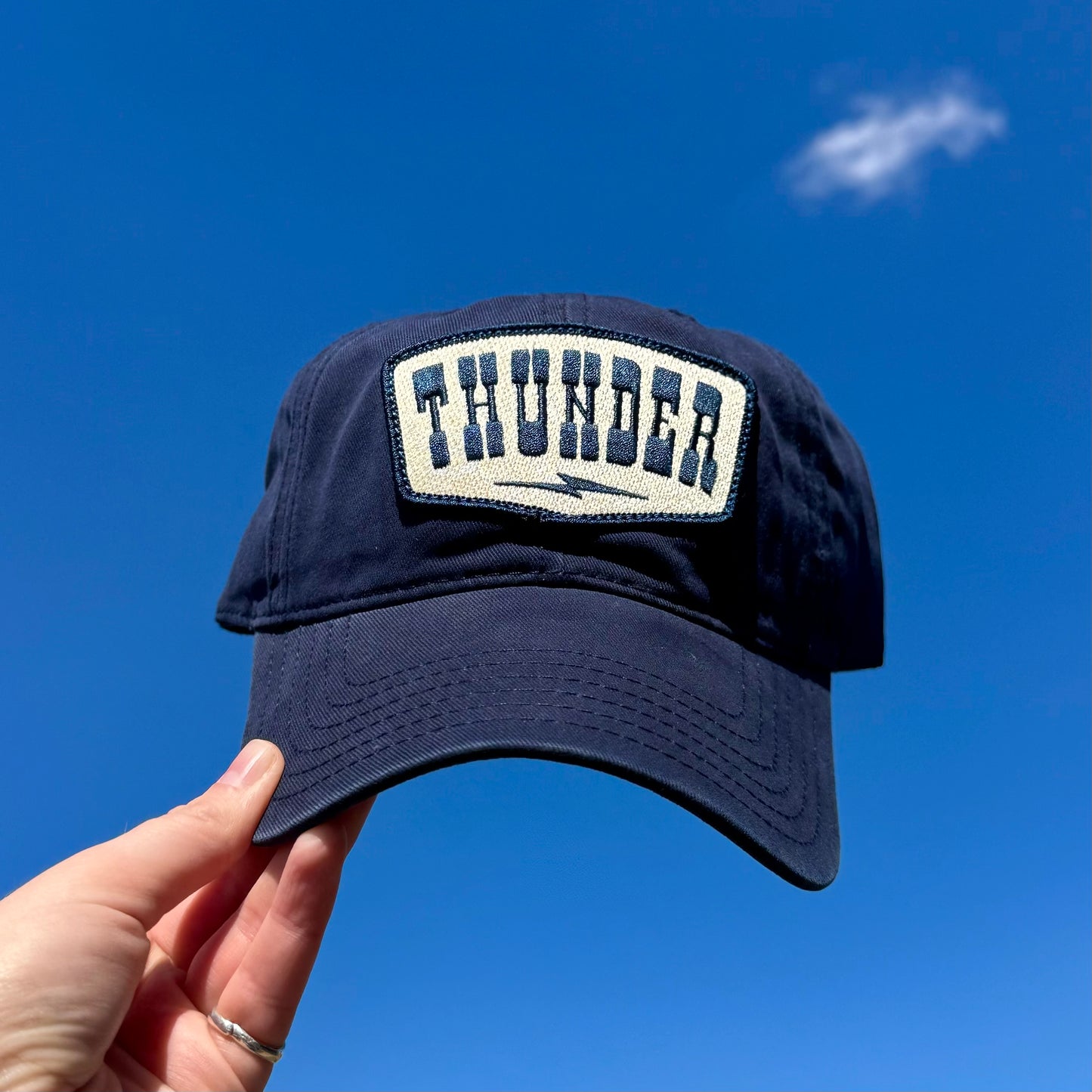 Thunder Bolt Dad Hat - Navy