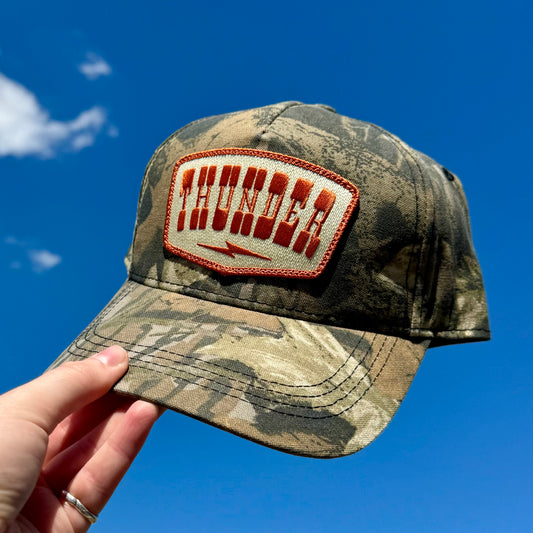 Thunder Bolt Camo Hat - Orange