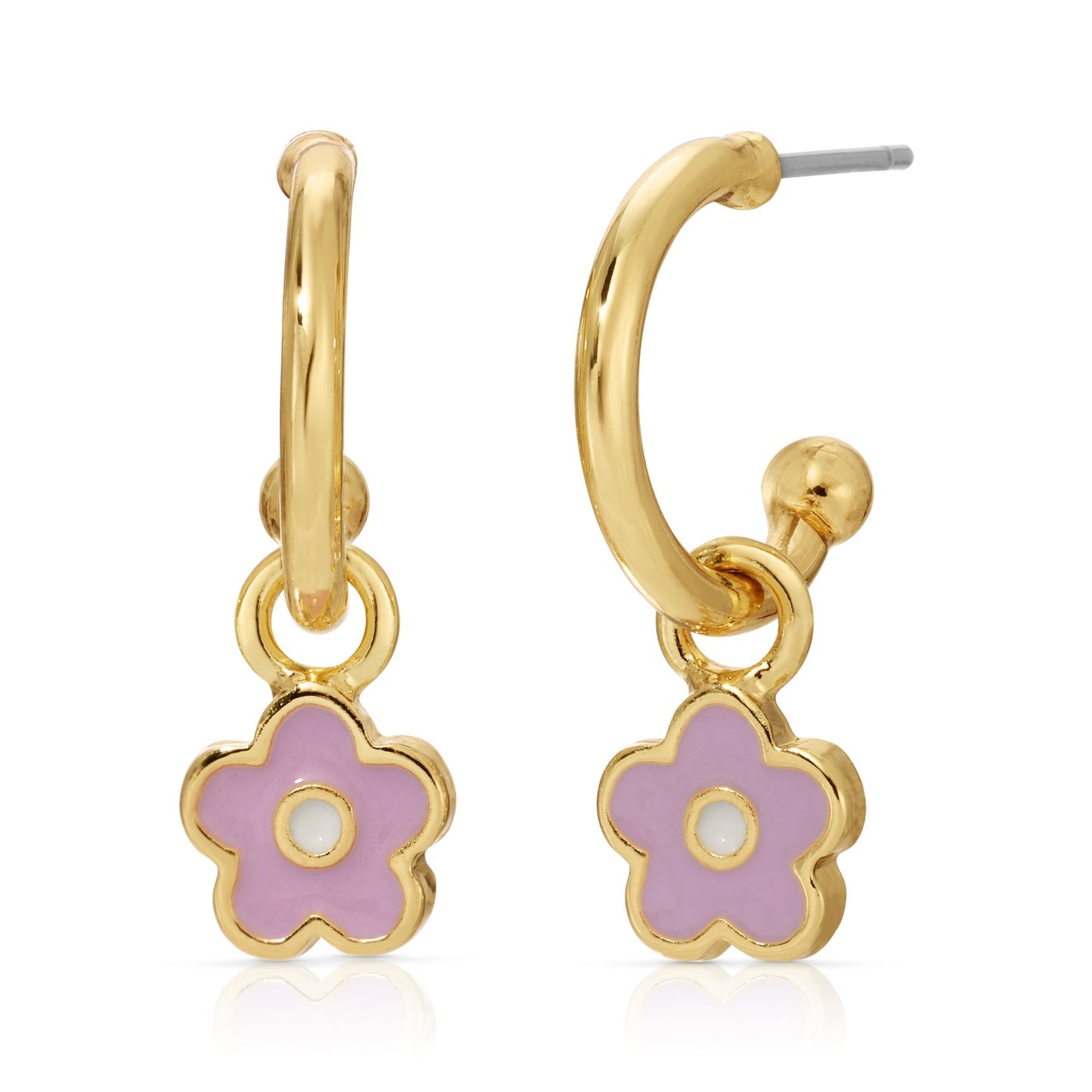 Hoops With Drop - Flower