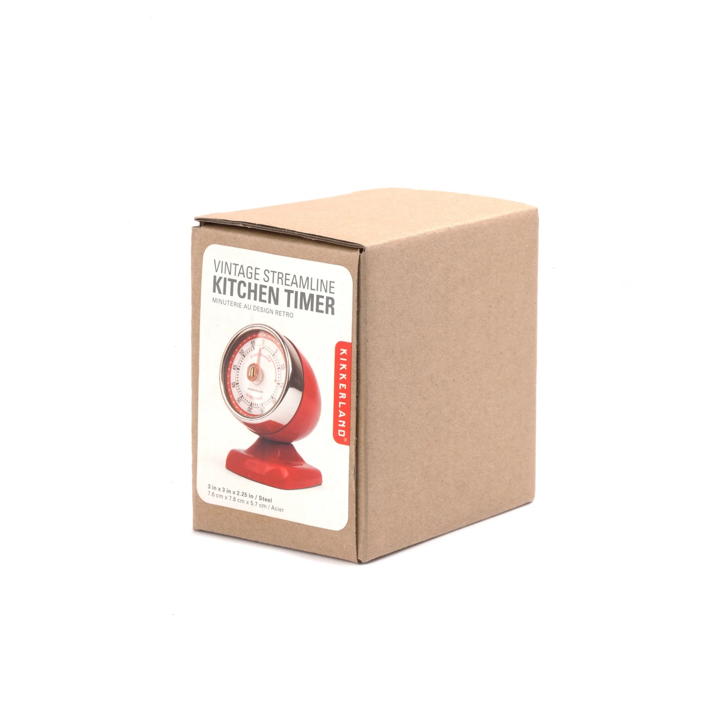 Vintage Streamline Kitchen Timer - Red