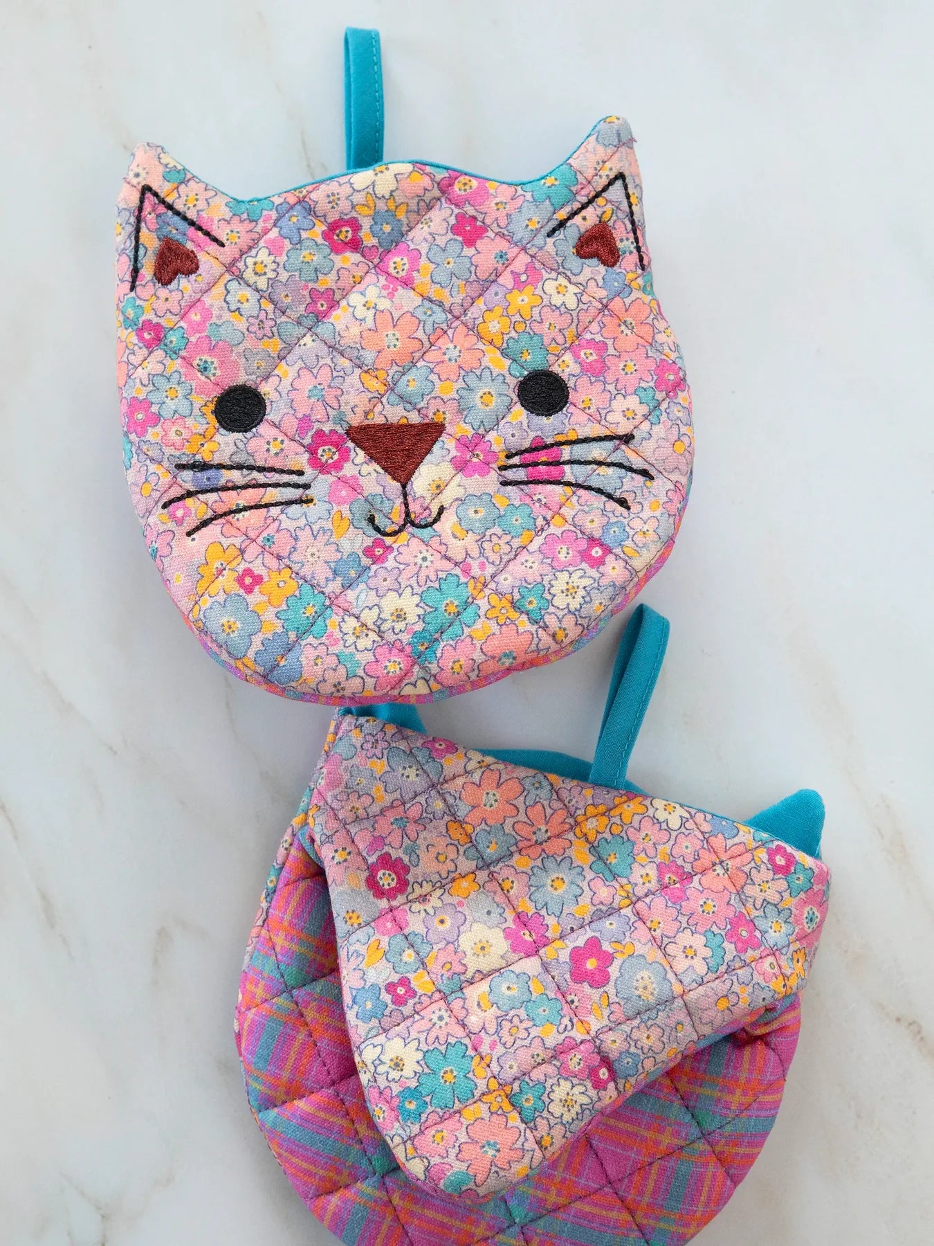 Mini Oven Mitts, Set of 2 - Cat