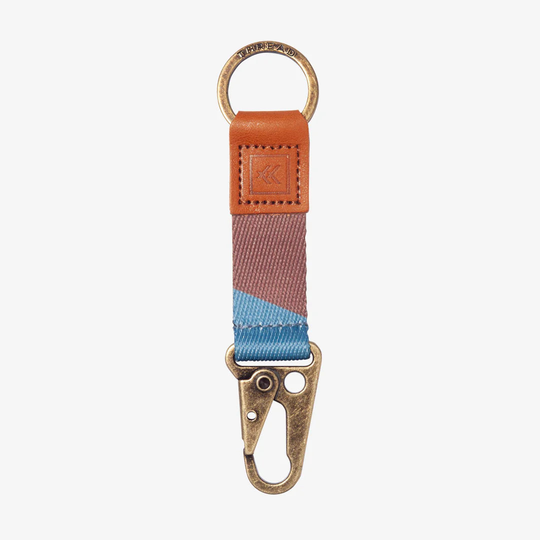 Fine Line Blue Keychain Clip
