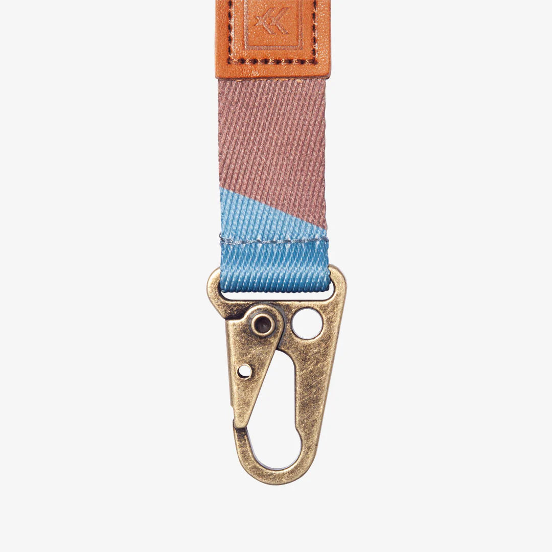 Fine Line Blue Keychain Clip