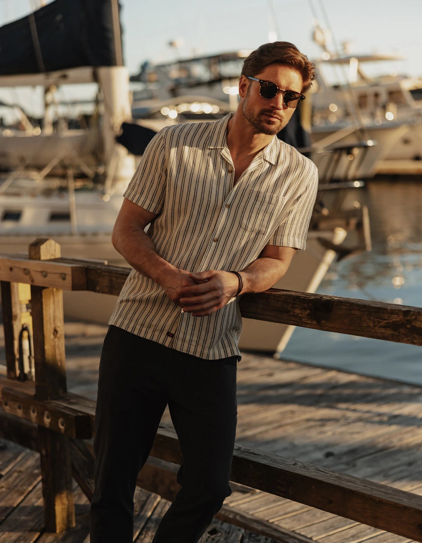 Freshwater Camp Shirt - Vintage Blue Stripe
