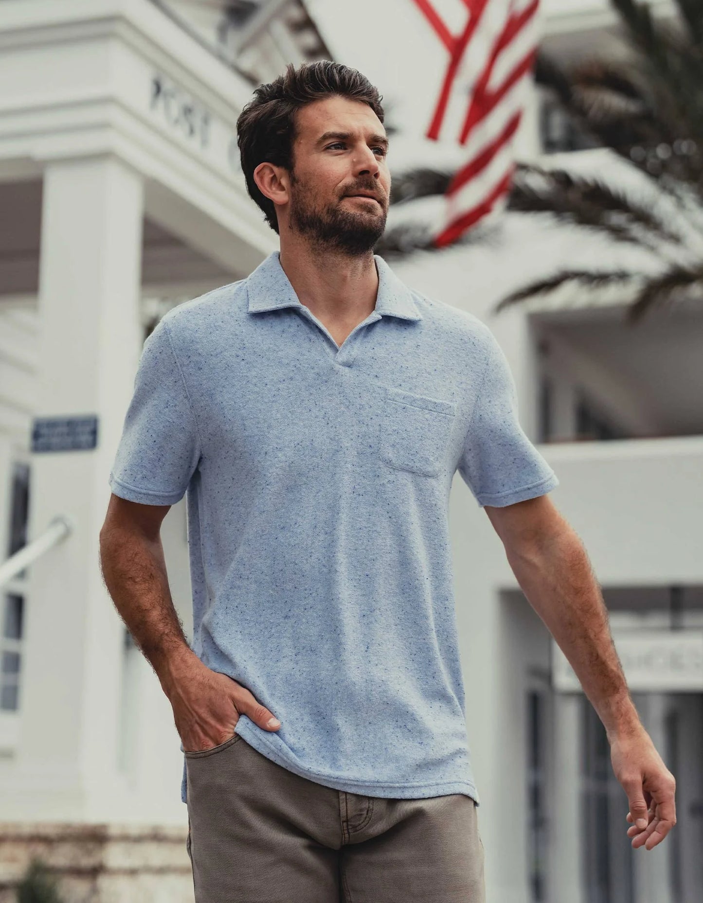 Towel Terry Polo - Sky Blue