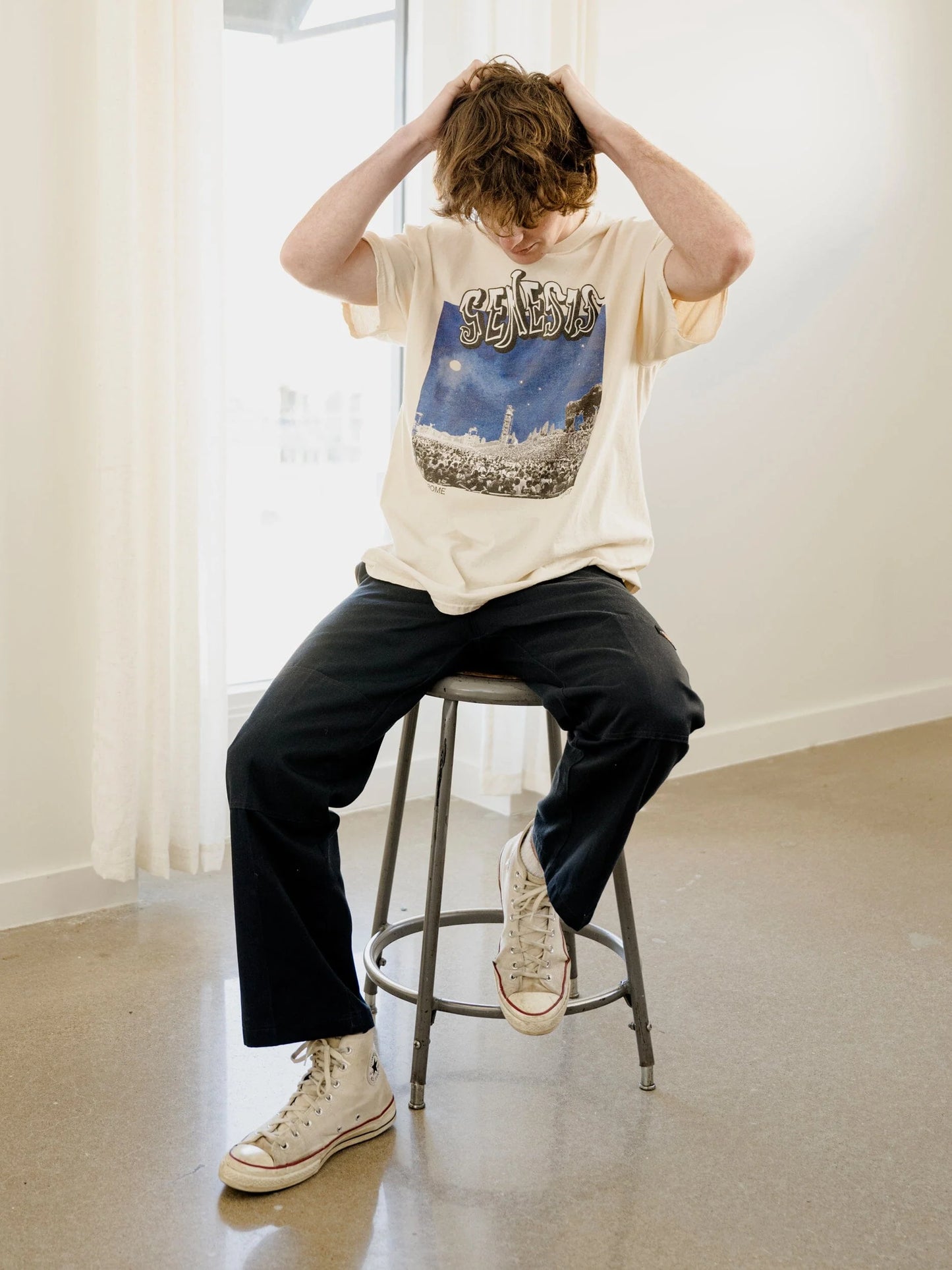 Genesis Life in Rome Thrifted Tee - Off White