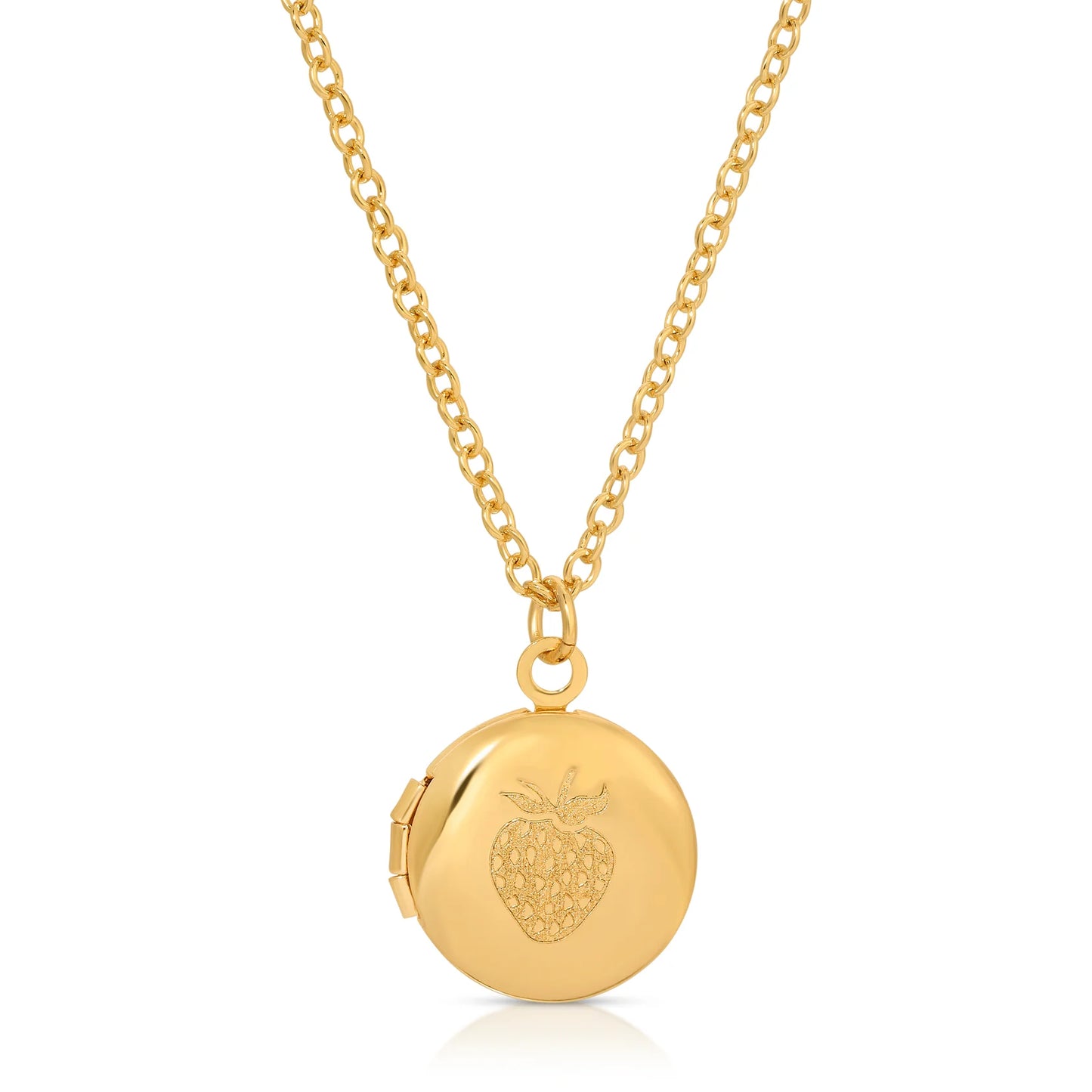 Mini Engraved Locket - Strawberry