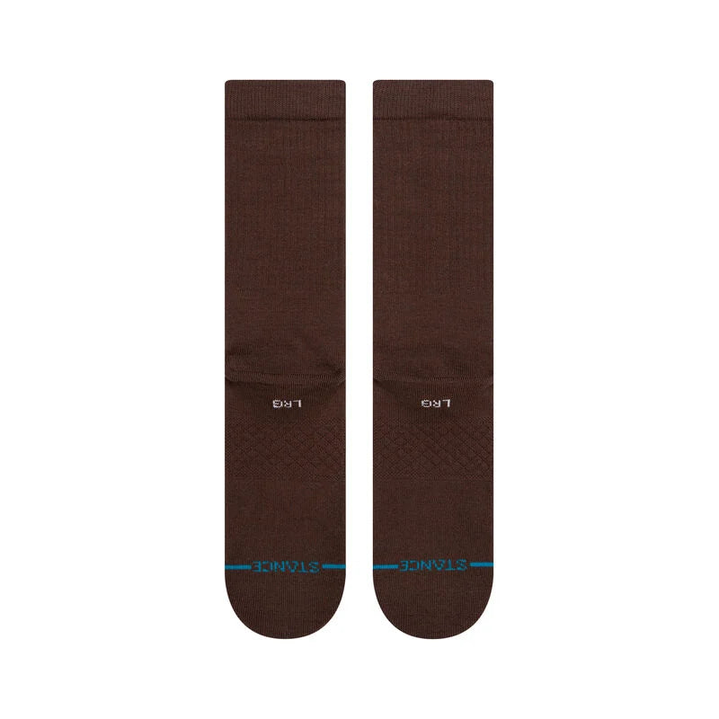 Icon Crew Socks - Brown - LG