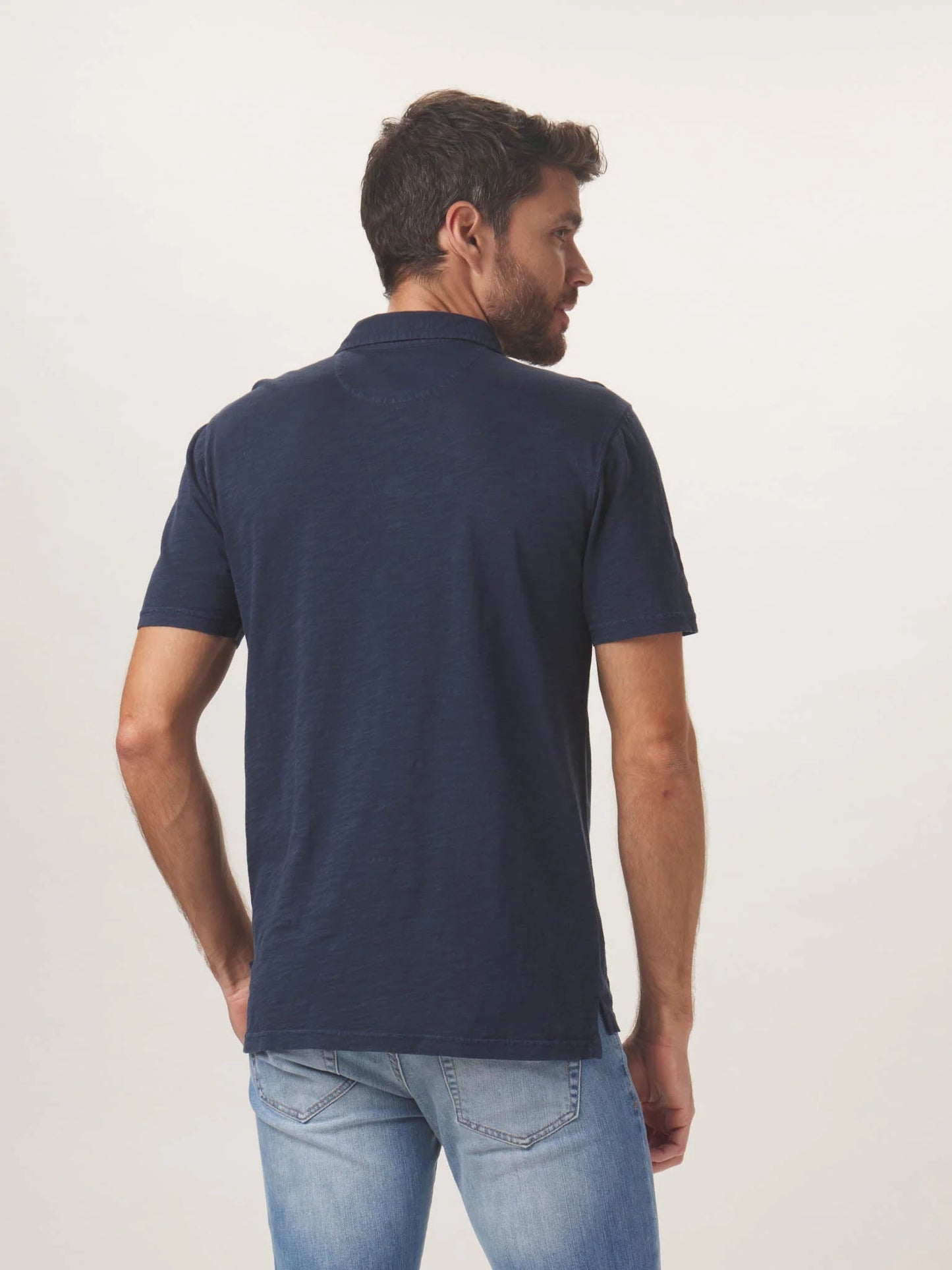 Vintage Slub Pocket Polo - Navy