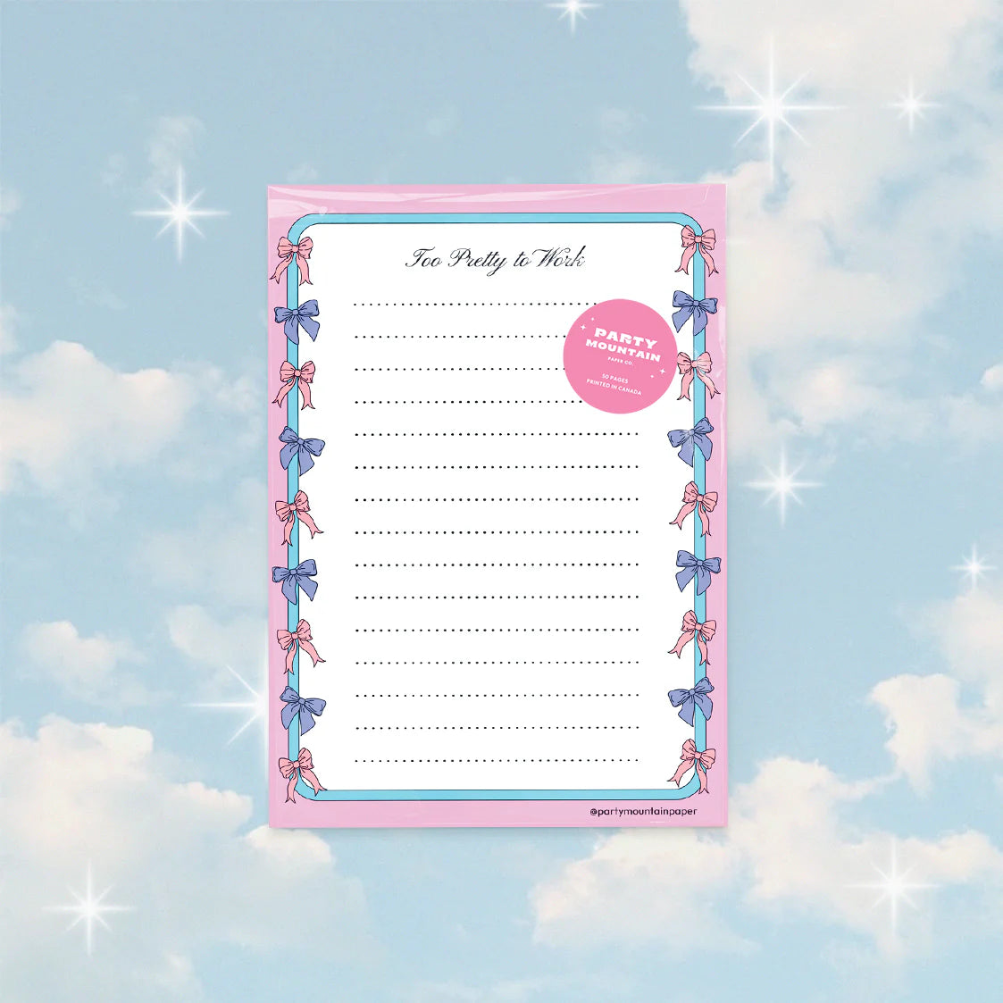 To Pretty To Work Notepad