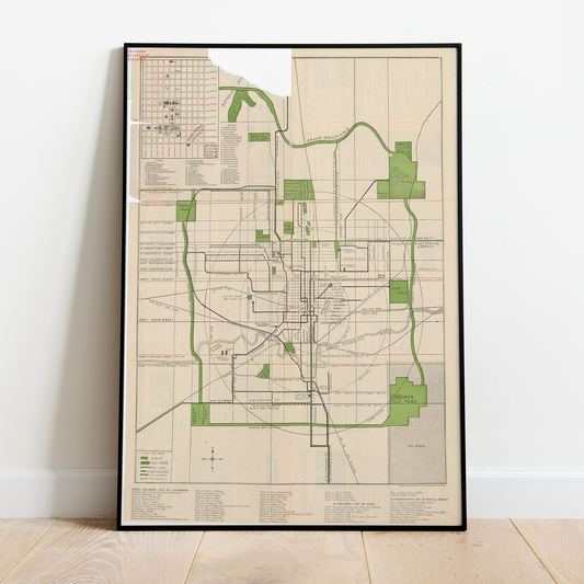 Vintage Nichols Hills Map Print