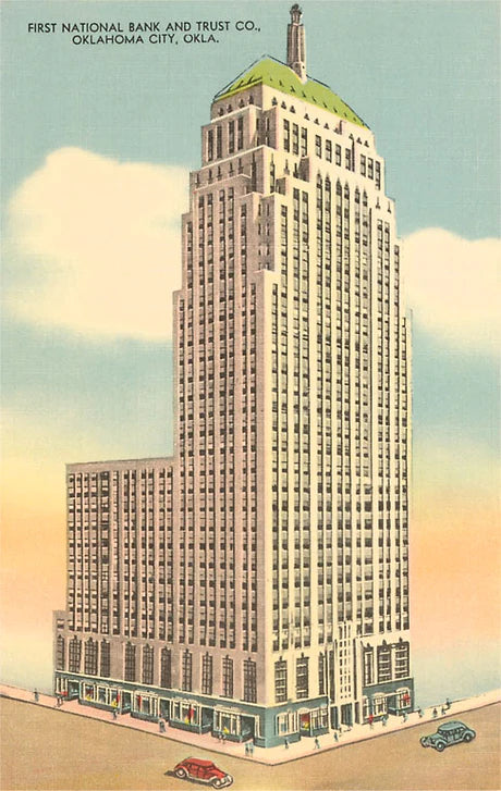 First National Bank Postcard