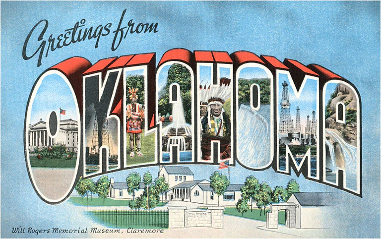 Greetings from Oklahoma Postcard