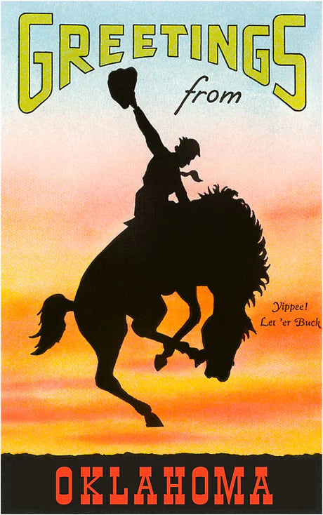 Greetings from Oklahoma Yippee Post Card