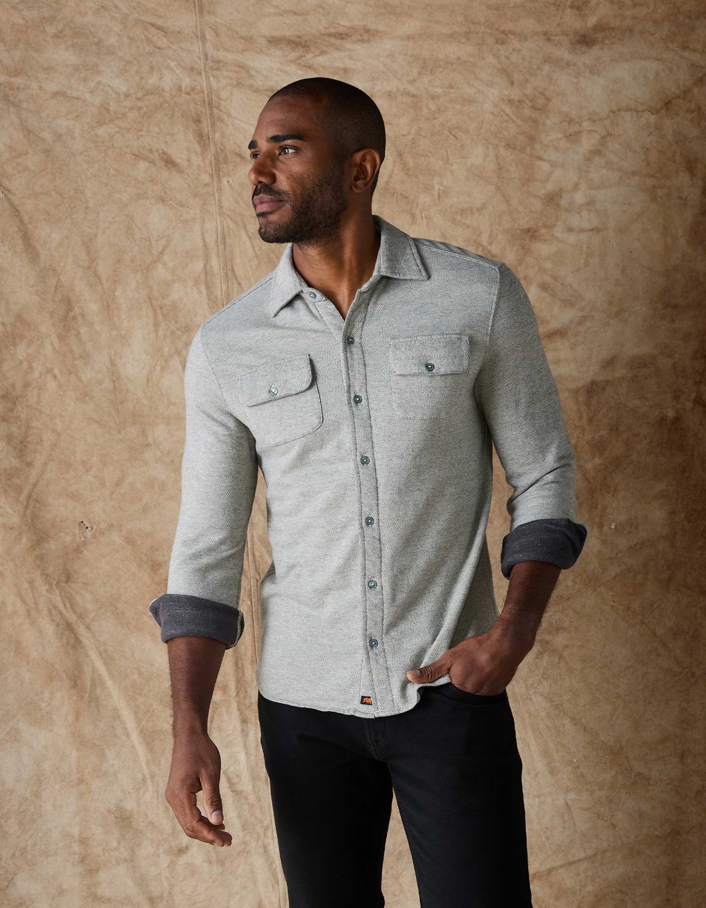 Textured Knit Shirt - Graphite