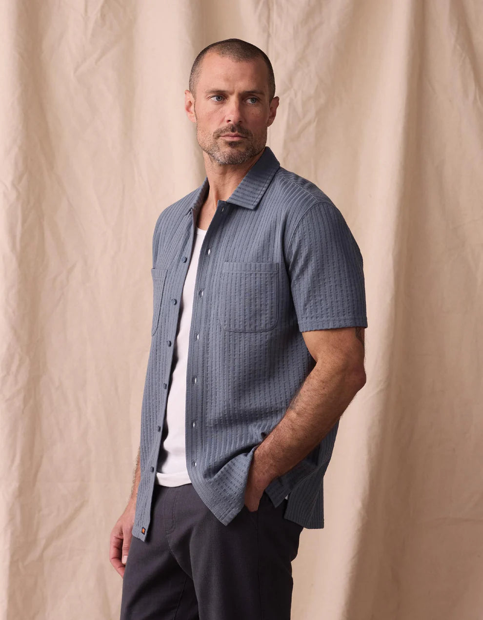 Knit Getaway Button Up - Waterloo