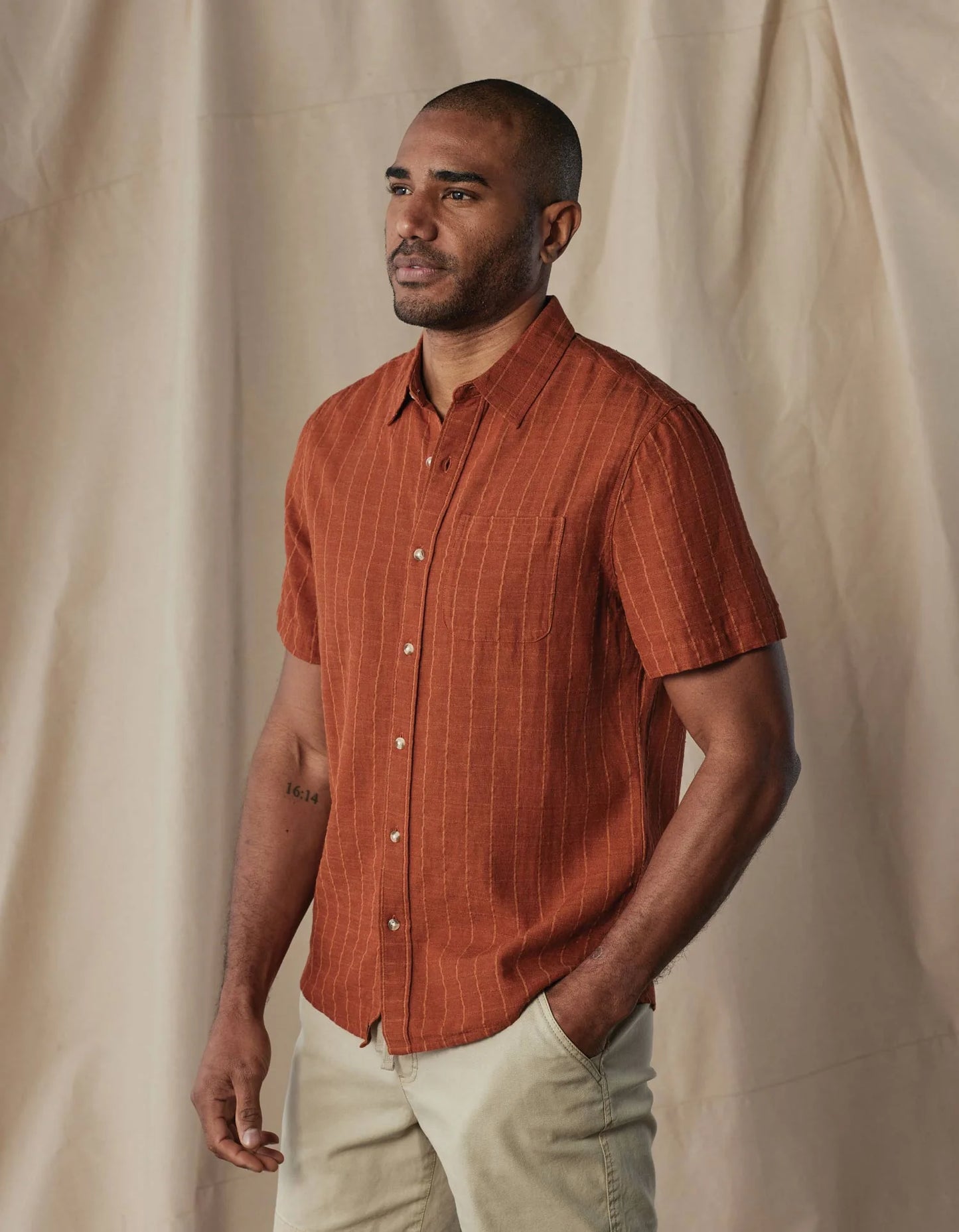 Freshwater Button Up Shirt - Oasis Dark Ginger