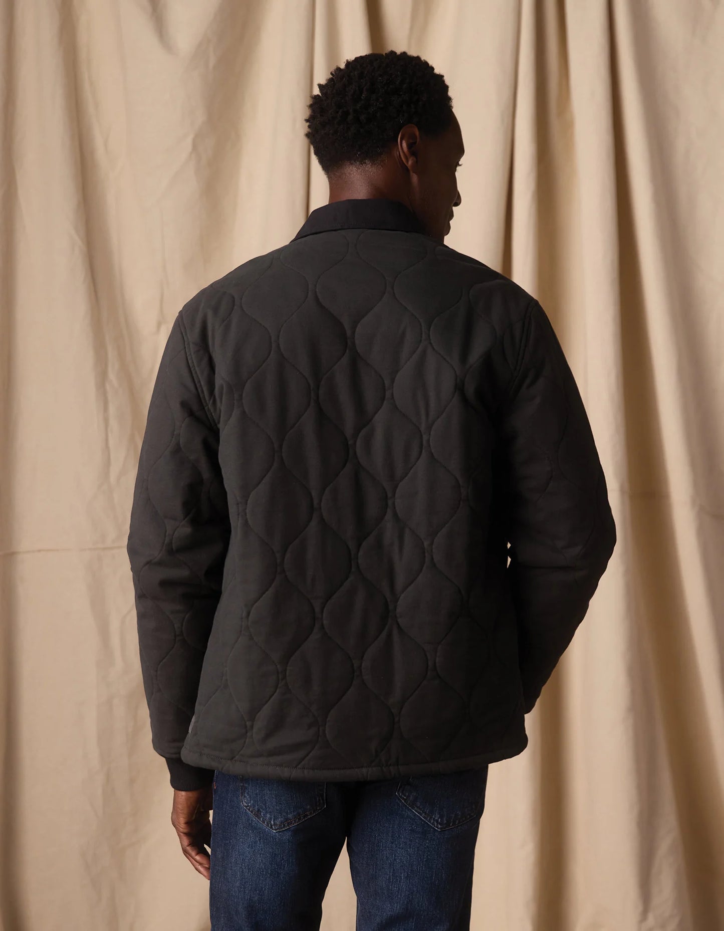 James Canvas Quilted Lodge Jacket - Phantom Black