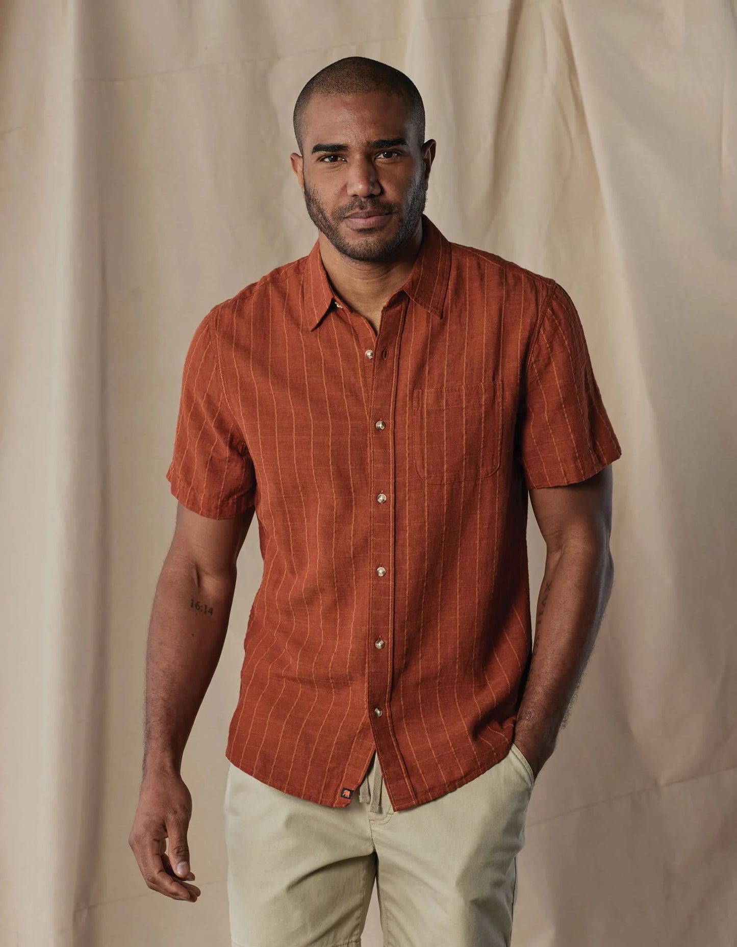 Freshwater Button Up Shirt - Oasis Dark Ginger