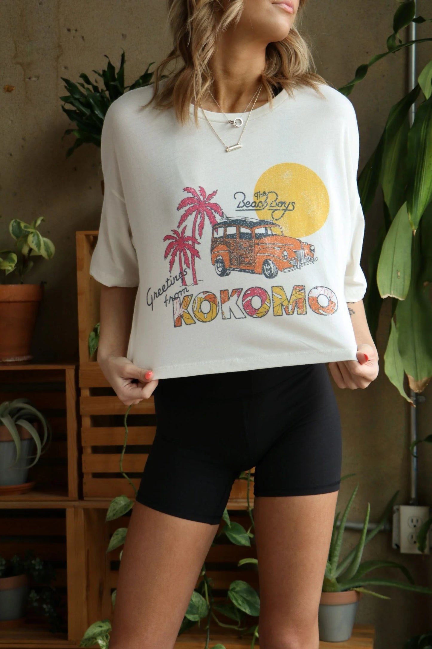 The Beach Boys Postcard Cropped Tee