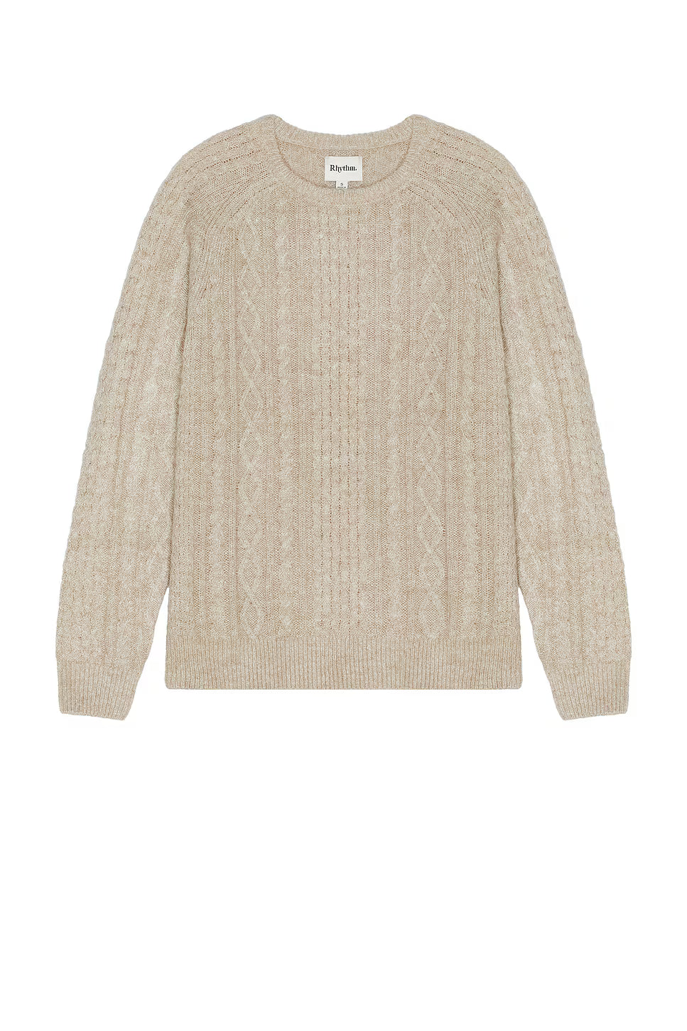 Mohair Fishermans Knit Sweater - Oatmeal